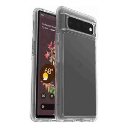 OtterBox Symmetry Clear Google Pixel 6 (6.4&amp;amp;quot;) Case Clear (77-84034) Antimicrobial DROP+ 3X Military Standard Raised Edges Ultra-Sleek