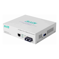 Alloy POE200SC.20 10/100Base-TX to 100Base-FX Single Mode Fibre (SC) Converter provides PoE power (RJ-45). 20km
