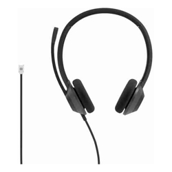 Cisco 322 Wired On-ear Stereo Headset Carbon Black Binaural Supra-aural 32 Ohm 50 Hz to 18 kHz 200 cm Cable Uni-directional Noise Cancelling Microphone RJ-9