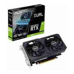 Asus DUAL-RTX3050-O8G-V2 Nvidia GeForce RTX 3050 8GB GDDR6 Core Clock: 1852MHz Cuda Core: 2560 1xHDMI 1xDP 1xDVI-D PSU: 550W PCIe4.0 3 Year Warranty