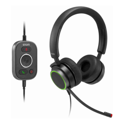 SNOM A330D Headset Wired Duo HD Audio Quality Remote Control Ideal For Video-telephony