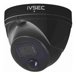 IVSEC TURRET IP CAMERA 5MP 2.8MM LENS POE IP66 30M IR MIC IVS BLACK