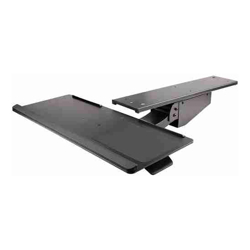 StarTech Under Desk Keyboard Tray Full Motion Height Adjustable Keyboard and Mouse Tray 10INx26IN Platform Ergonomic Desk Mount Computer Keyboard Tray with Mouse Pad Wrist Rest