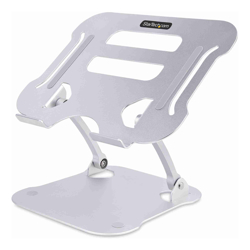 StarTech Laptop Stand for Desk Ergonomic Laptop Stand Adjustable Height Aluminum Portable Supports up to 22lb (10kg) Foldable Laptop Holder for Desk Angled Notebook Computer Riser/Lift