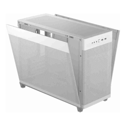 Asus AP201 Prime Case Mesh White Edition Micro ATX Case Mesh Panels Support 360mm Cooler supports ATX PSUs up to 180mm. graphics card up to 338mm
