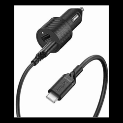 OtterBox KIT 2PRT CAR CHGR USB-A 12W + CABLE A-C 1M BLACK