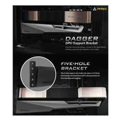 Antec IGPU VGA Bracket Holder. Solid Construction and durability Black