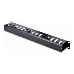 StarTech StarTech.com 1U Horizontal Finger Duct Rack Cable Management Panel with Cover Server Rack Cable Duct Rack Cable Organizer / Manager (CMDUCT1UX)