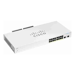 Cisco Business 220 CBS220-16P-2G 16 Ports Manageable Ethernet Switch Gigabit Ethernet 10/100/1000Base-T 1000Base-X 2 Layer Supported Modular 2 SFP Slots 3 Year Limited Warranty 130 W 