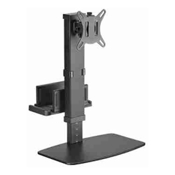 Brateck Vertical Lift Monitor Stand With Thin Client CPU Mount  Fit Most 17&amp;amp;quot;-32&amp;amp;quot; Monitor Up to 8KG VESA 75x75100x100(Black)