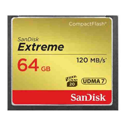 SanDisk 64GB Extreme CompactFlash Card with (write) 85MB/s and (Read)120MB/s SDCFXSB-64G