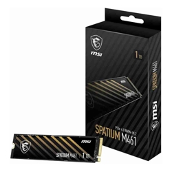 MSI SPATIUM M461 PCIe 4.0 NVMe M.2 1TB Internal SSD PCIe Gen4 NVMe (SPATIUM M461 PCIe 4.0 NVMe M.2 1TB) 5 Year Warranty