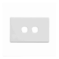 4Cabling 4C | Elegant 2 Gang Grid and Cover Plate White