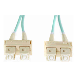 4Cabling 15m SC-SC OM4 Multimode Fibre Optic Cable: Aqua