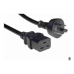 4Cabling 3m IEC C19 to Mains Power Cable 15A Black