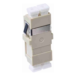 4Cabling LC OM1 Multimode Through Coupler Flangeless Duplex | Beige