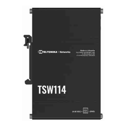 Teltonika | TSW114 | 5 Port Industrial DIN Rail Unmanaged Gigabit Switch Plug-N-Play