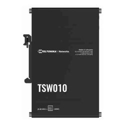 Teltonika | TSW010 | 5 Port Industrial DIN Rail Unmanaged Ethernet Switch Plug-N-Play