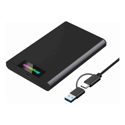 Simplecom SE239 Tool-free 2.5&amp;amp;quot; SATA HDD SSD to USB-C Enclosure with RGB Lights USB 3.2 Gen 2