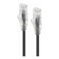 ALOGIC 1m Black Ultra Slim Cat6 Network Cable UTP 28AWG Series Alpha