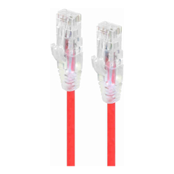 ALOGIC 1m Red Ultra Slim Cat6 Network Cable UTP 28AWG Series Alpha