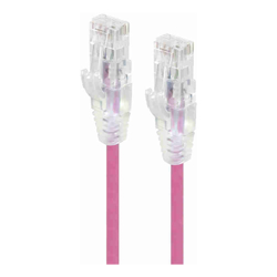 ALOGIC 2m Pink Ultra Slim Cat6 Network Cable UTP 28AWG Series Alpha