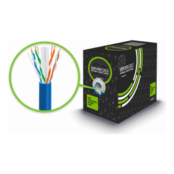 Serveredge CAT6 305m Network Cable UTP Solid PVC 23AWG BLUE