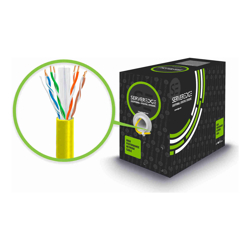 Serveredge CAT6 305m Network Cable UTP Solid PVC 23AWG YELLOW
