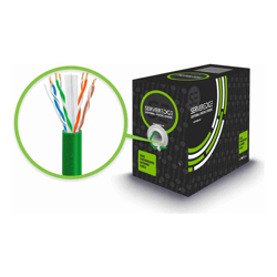 Serveredge CAT6 305m Network Cable UTP Solid PVC 23AWG GREEN