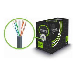 Serveredge CAT6 305m Network Cable UTP Solid PVC 23AWG GREY