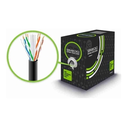 Serveredge  Serveredge CAT6 305m Network Cable UTP Solid PVC 23AWG BLACK