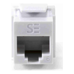 Serveredge Universal Cat6 UTP RJ45 Modular Keystone Jack QUICK TOOL Compatible White 
