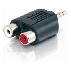 ALOGIC 3.5mm Stereo Audio to 2 X RCA Stereo ADAPTER (1) Male to (2) Female