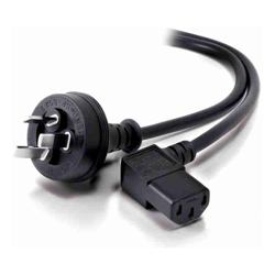 ALOGIC 2m 3 Pin Aus Male to Right Angle IEC C13 Female Power Cable