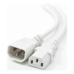 ALOGIC 3m IEC C13 to IEC C14 Computer Power Extension Cord Male to Female-WHITE