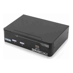 Serveredge 2-Port Dual Monitors DVI USB KVM Switch with Audio &amp;amp;amp; Mic