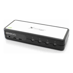 Serveredge 4-Port USB / VGA Desktop KVM Switch With Audio &amp;amp;amp; USB Hub2.0  Includes Cables 