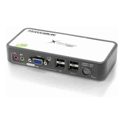 Serveredge 2-Port USB / VGA Desktop KVM Switch With Audio &amp;amp;amp; USB Hub2.0  Includes Cables