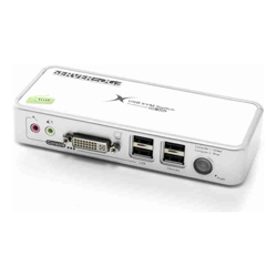 Serveredge 2-Port USB / DVI Desktop KVM Switch With Audio &amp;amp;amp; USB Hub2.0  Includes Cables