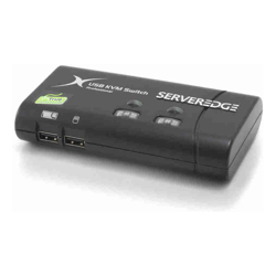 Serveredge 2-Port Slimline USB / VGA Desktop KVM Switch Includes Cables