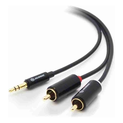 ALOGIC Premium 1m 3.5mm Stereo Audio to 2 X RCA Stereo Male Cable (1) Male to (2) Male