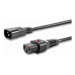 ALOGIC IEC LOCK 1m IEC C13 to IEC C14 Power Extension Cord Male to Female