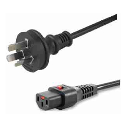 ALOGIC IEC LOCK 3m IEC C13 to Aus 3 Pin Plug Power Cord Male to Female
