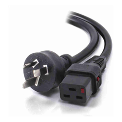 ALOGIC IEC LOCK 3m IEC C19 to Aus 3 Pin 15A Power Cord Male to Female