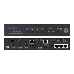 Serveredge HDBaseT 4K2K 4-Input Switcher with (1) HDBaseT (3) HDMI Inputs (1) HDBaseT (1) HDMI Mirrored Outputs IR Ethernet &amp;amp;amp; Control -100m