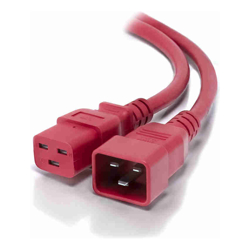 ALOGIC 5m IEC C19 to IEC C20 Power Extension Male to Female Cable Red