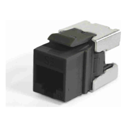 Serveredge Universal Cat6A UTP RJ45 Modular Keystone Jack QUICK TOOL Compatible Black Pack of 10 
