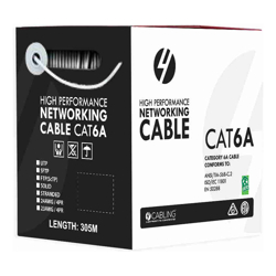 4Cabling 4C | CAT6A U/UTP 23AWGx4P PVC Jacket | Supplied on Plastic Reel | 305m Roll White