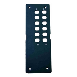4Cabling 12 Port ST Simplex FOBOT DIN Mini Frontplate | Suitable for 015.004.0011