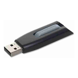 Verbatim Store 'n' Go V3 64 GB USB 3.2 (Gen 1) Type A Flash Drive Black Grey 80 MB/s Read Speed 25 MB/s Write Speed 2 Year Warranty 1 Each